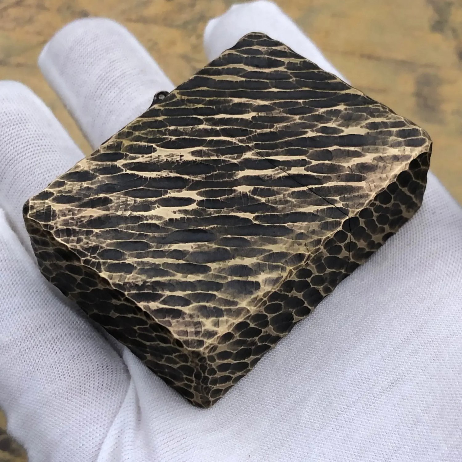 EDC Brass Square Box Large Hinge Thick Shell
