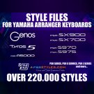 220.000 Styles Yamaha Tyros4 Tyros5 Genos psr-sx900 psr-sx700 psr-sx600 psr-S670 psr-S770 psr-S970