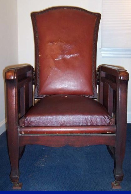 George Hunzinger Reclining Armchair with Collapsible Armrests & Footrest 1883