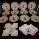 14 Piece Antique Derby Crown Porcelain Company Harrow Dessert Service, RD NO 115,086, 1888