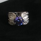 Antique-style Amethyst ring set in sterling silver.