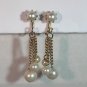 Signed Coro Pearl Drop Earrings