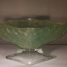 Pineapple and Floral Green Diamond Shaped Compote