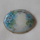 Antique Handpainted Brooch/Forget Me Nots