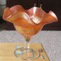 Fenton Peacock and Urn Compote