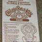 Cabbage Patch Kids Birthday Lot CPK Wilton Aluminum Cake Pan 2105-1984 Instructions Party Pak For 8