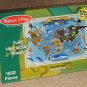 Melissa & Doug 1500 500 Piece Jigsaw Puzzle Lot Map of the World Beneath Canopy 3171 NEW SEALED