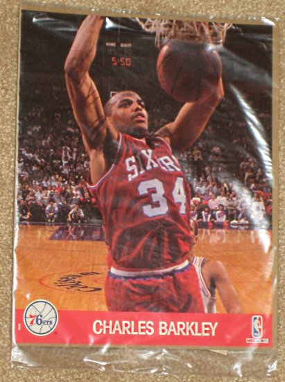 NBA HOOPS 8x10 Action Photo - Charles Barkley - 76ers - SEALED