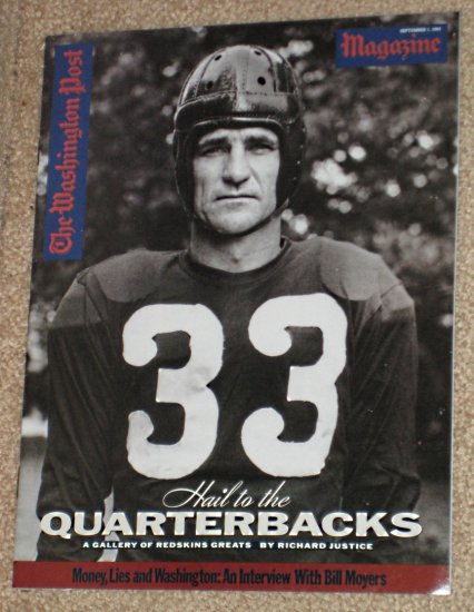 Washington Redskins Sammy Baugh Cover Post Magazine 1991 NFL Football Quarterback