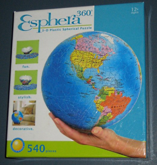 SOLD Esphera 3D Plastic Spherical Jigsaw Puzzle World Map Globe