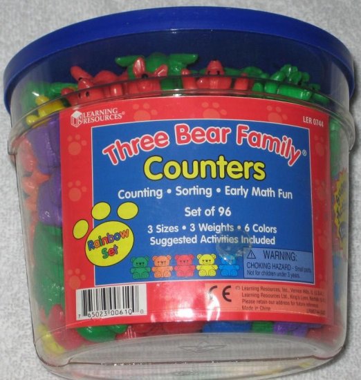 SOLD OUT Learning Resources Three Bear Family Counters + Kangaroos Over