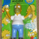 The Simpsons Family Bendable Action Figures Set 8 Total Jesco Homer Marge Bart Lisa Maggie 1990