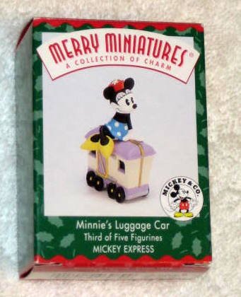 Minnie's Luggage Car - Hallmark Merry Miniatures - 3rd in the Mickey Express series - 1998