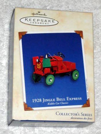1928 Jingle Bell Express Hallmark Keepsake Ornament Kiddie Car Classics Pedal Car Train 2002 NIB