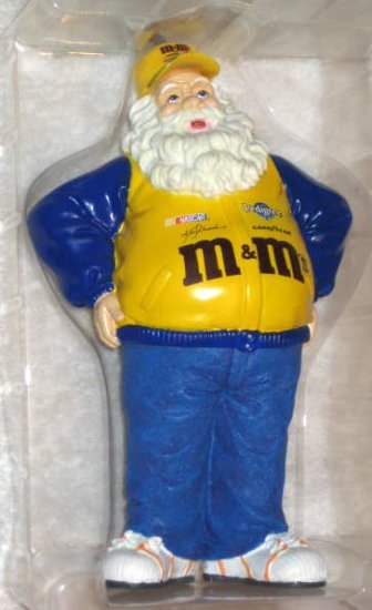 M&M M&M's Nascar 8 Inch Santa Claus Figure Figurine 36 Ken Schrader 2002 MIB Goodyear