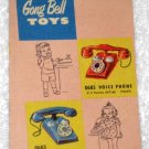 Gong Bell Toys Mfg Co Product Line Insert Pamphlet Catalog Ad Advertisement 1950