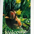 Bunny with Daffodils Decorative Artist's Touch Garden Flag 28 x 40 Polyester New NIP Life's a Breeze