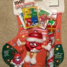 M&M M&M's Candies Holiday Stocking Playing Cards Plush Red Santa Cane Topper Figurine SEALED