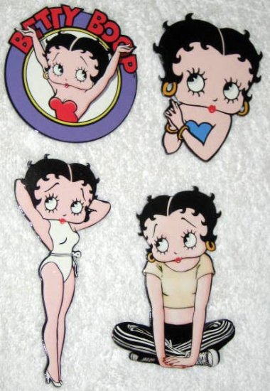 Betty Boop Magnet Lot 4 Different Mega Mags 2003 Refrigerator