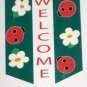 Ladybug Welcome Applique Decorative Garden Flag 28 x 40 Spring Summer New NIP