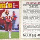 Washington NFL Football Team 1988 Police Football Card Set 16 Cards Jello Mobil PACT Monk