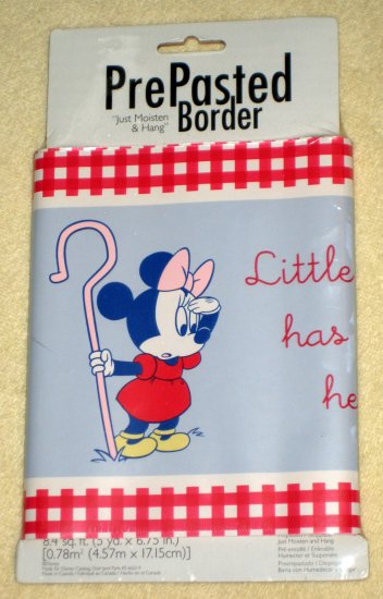 Mickey & Minnie Mouse Nursery Rhymes Wall Border Edging 5 Yards Disney 24328 Pre-pasted NIP
