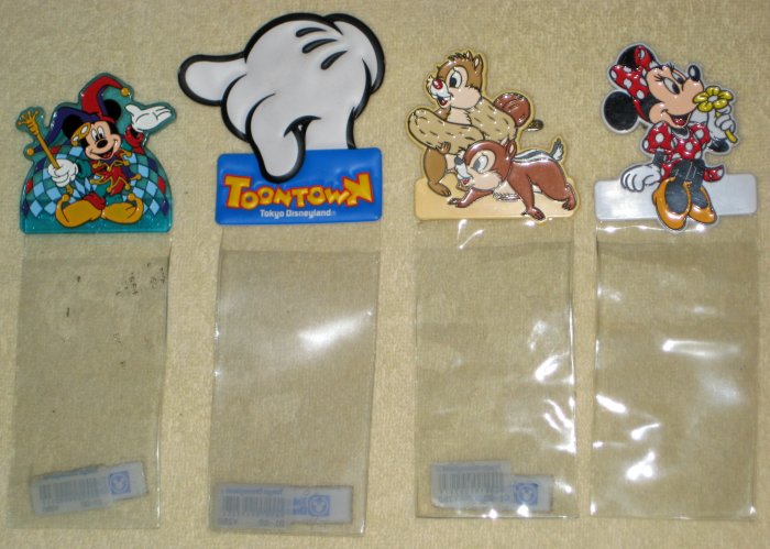 Disneyland Tokyo ID Pass Ticket Holder Clip On Walt Disney Mickey Minnie Mouse Chip Dale Toontown