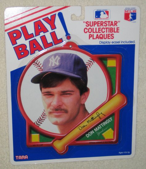 Don Mattingly Play Ball Superstar Collectible Plaque Tara Toy Corp New York Yankees MLB NIP