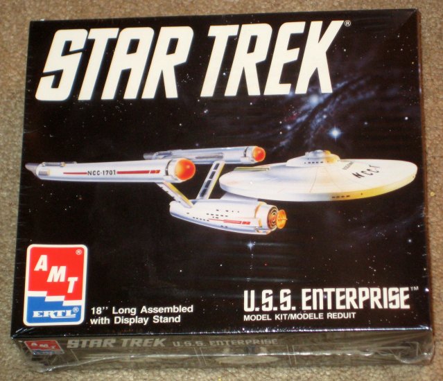 SOLD Star Trek USS Enterprise Model Kit 6676 AMT Ertl 1989 SEALED Box