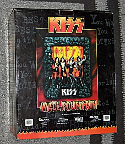 KISS Destroyer Wall Fountain Water Gene Simmons Paul Stanley Ace Frehley Peter Criss Cast Resin NIB