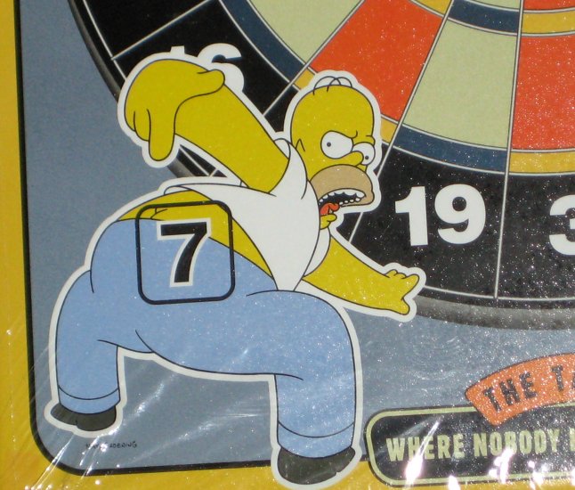 SOLD Moe's Tavern Magnetic Dart Board The Simpsons Dartboard Darts ...