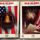 Old Glory Series 700 Piece Jigsaw Puzzle Lot Declaration of Independence Liberty Bell 4586-2 4586-1