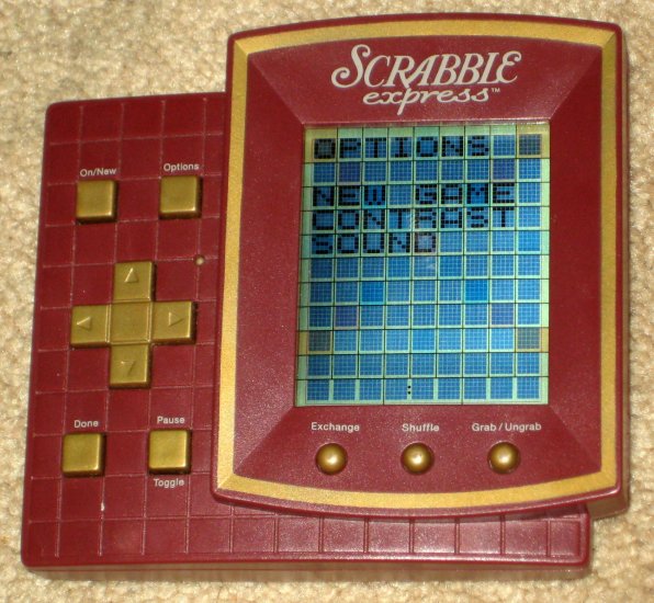 SOLD Scrabble Express Handheld Travel Game Electronic Hasbro 1999 Good