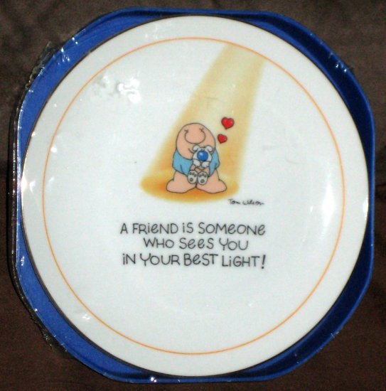 Ziggy American Greetings Fine Porcelain Plate A Friend is Someone Who Sees You in Your Best Light