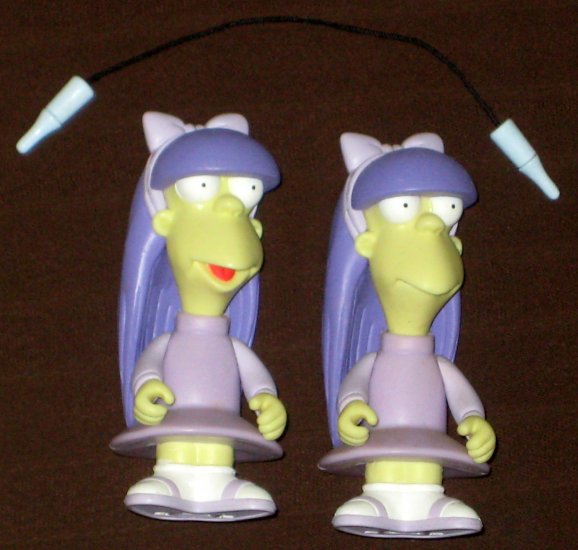 Sherri & Terri World of Springfield Interactive Figure WOS Series 8 Loose Playmates Simpsons