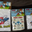 Floppy Smurf T-Shirt Lot of 3 Tee Shirt Shirts The Smurfs Smurfette 14" 22" Peyo Wallace Berrie 1981
