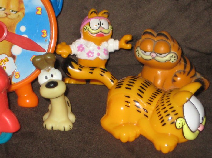 Garfield the Cat PVC Figure Figurine Lot Odie the Dog Paws Jim Davis ...