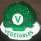 VTech ABC Food Fun Replacement Letter V Green Vegetables Magnetic Refrigerator