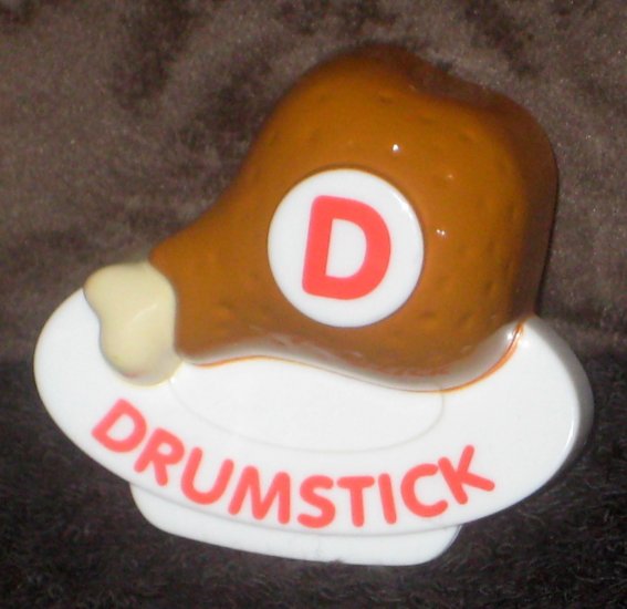 VTech ABC Food Fun Replacement Letter D Brown Drumstick Magnetic Refrigerator