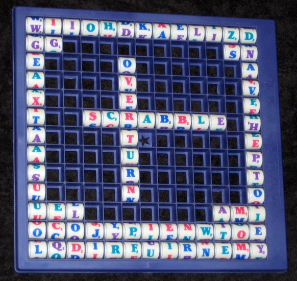 Vintage Scrabble Overturn Word Strategy Game Cylinders 1988 Spelling Words Coleco 0084 Complete