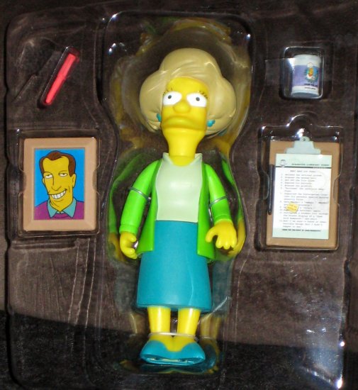 World of Springfield Edna Krabappel Interactive Figure WOS Series 7 ...