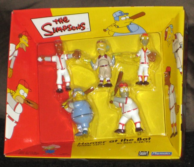 Deep Space Homer at the Bat Episode Themed Mini Figure Box Sets NIP Playmates Toys