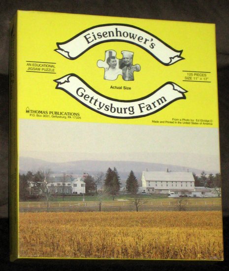 Eisenhower's Gettysburg Farm 125 Piece Jigsaw Puzzle Dwight Ike Mamie COMPLETE 1989 JPEF0003