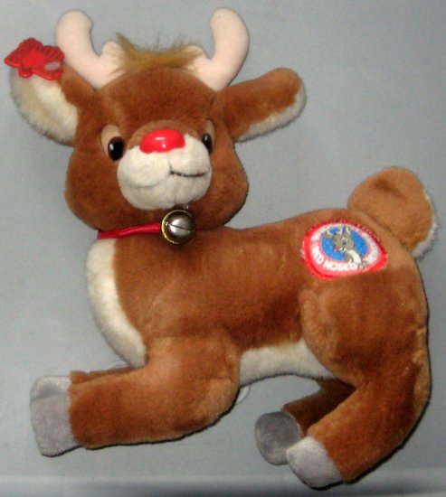 10 Inch Rudolph the Red Nosed Reindeer Plush Applause Bell 1988