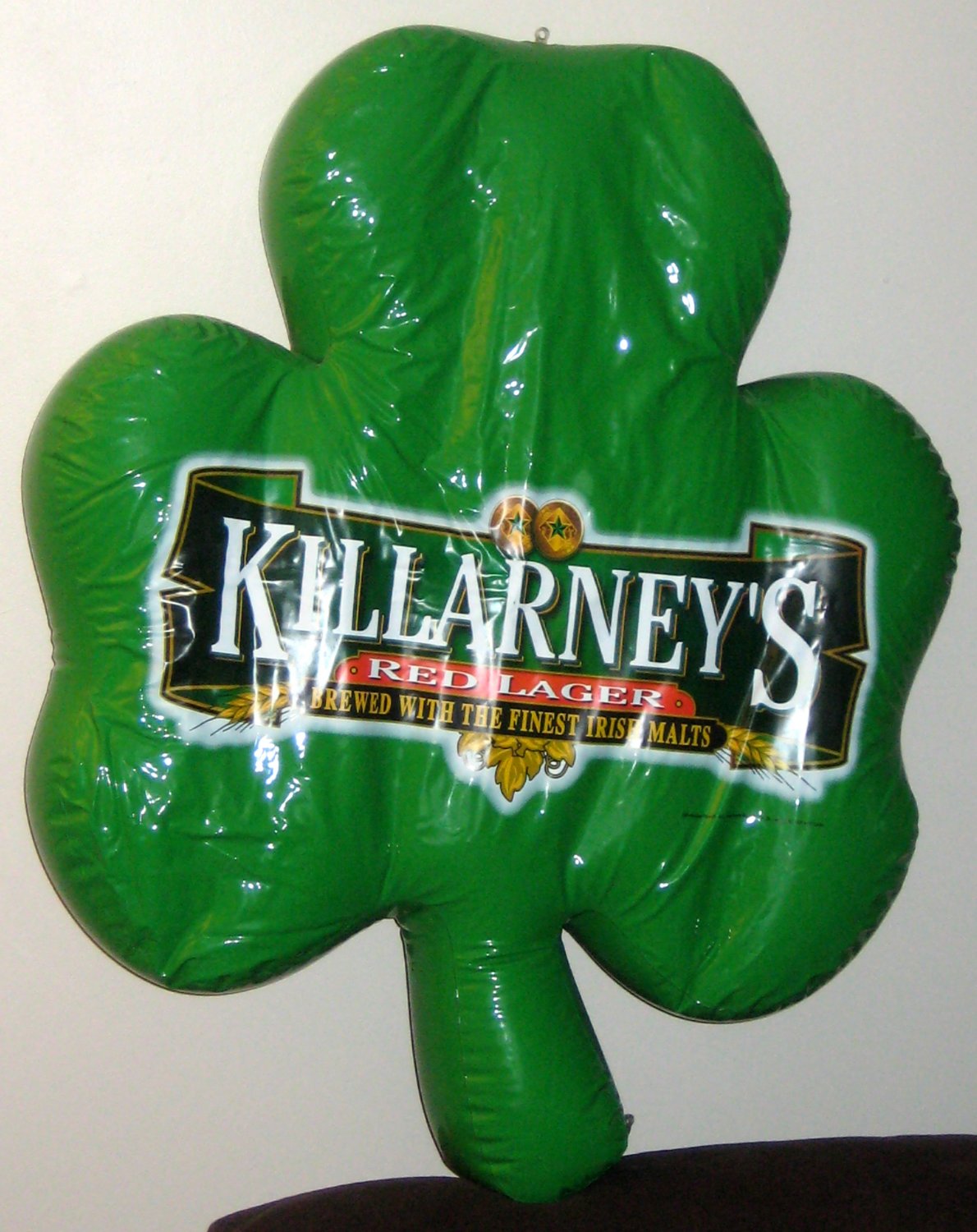 Killarney's Red Lager Inflatable Vinyl Green Shamrock Clover Anheuser Busch Irish Malt