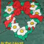 Christmas Decorative Applique Garden Flag 100% Nylon Holiday Wreath