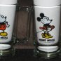 Mickey Minnie Mouse 5½ Inch Glass Mug Set Clear Walt Disney Handled