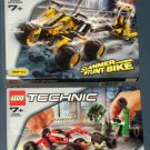 Lego Technic 8240 Slammer Stunt Bike 8241 Battle Cars NIB 2001