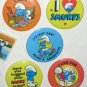The Smurfs Pins Pinback Button Badge Lot + Keyring Smurfette Peyo Wallace Berrie SEPP Vintage 1980
