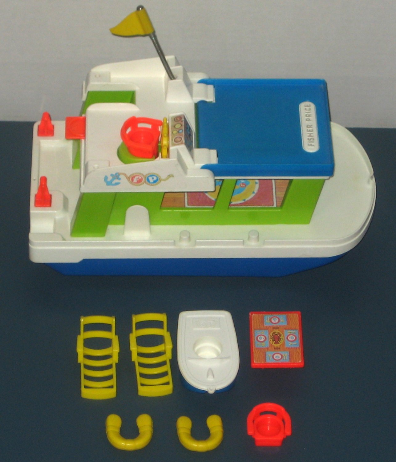 SOLD OUT Fisher Price Family Houseboat Playsets 985 Pull Toy 1972 Life